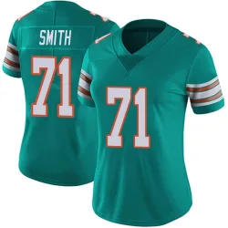 Women's Kion Smith Miami Dolphins No.71 Limited Alternate Vapor Untouchable Jersey - Aqua
