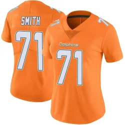 Women's Kion Smith Miami Dolphins No.71 Limited Color Rush Jersey - Orange
