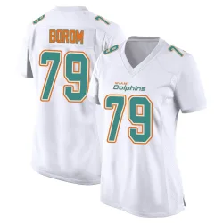 Women's Larry Borom Miami Dolphins No.79 Game Fashion Jersey - White