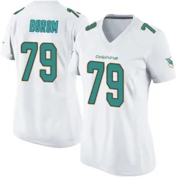 Women's Larry Borom Miami Dolphins No.79 Game Jersey - White