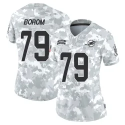 Women's Larry Borom Miami Dolphins No.79 Limited 2024 Salute to Service Jersey - Arctic Camo
