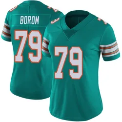 Women's Larry Borom Miami Dolphins No.79 Limited Alternate Vapor Untouchable Jersey - Aqua