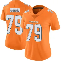Women's Larry Borom Miami Dolphins No.79 Limited Color Rush Jersey - Orange