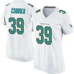 Women's Larry Csonka Miami Dolphins No.39 Game Jersey - White