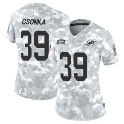 Women's Larry Csonka Miami Dolphins No.39 Limited 2024 Salute to Service Jersey - Arctic Camo