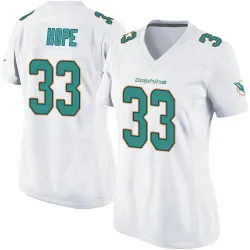Women's Larry Hope Miami Dolphins No.33 Game Jersey - White