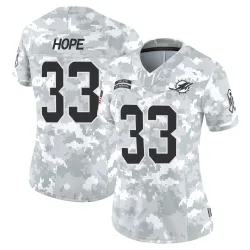 Women's Larry Hope Miami Dolphins No.33 Limited 2024 Salute to Service Jersey - Arctic Camo