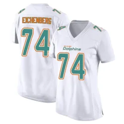 Women's Liam Eichenberg Miami Dolphins No.74 Game Fashion Jersey - White