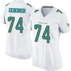 Women's Liam Eichenberg Miami Dolphins No.74 Game Jersey - White