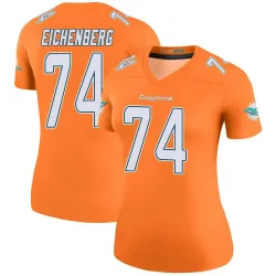 Women's Liam Eichenberg Miami Dolphins No.74 Legend Color Rush Jersey - Orange