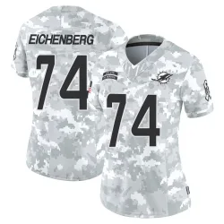 Women's Liam Eichenberg Miami Dolphins No.74 Limited 2024 Salute to Service Jersey - Arctic Camo