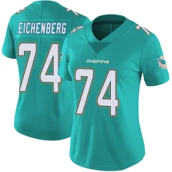 Women's Liam Eichenberg Miami Dolphins No.74 Limited Team Color Vapor Untouchable Jersey - Aqua