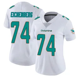 Women's Liam Eichenberg Miami Dolphins No.74 limited Vapor Untouchable Jersey - White