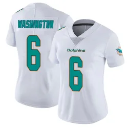 Women's Malik Washington Miami Dolphins No.6 limited Vapor Untouchable Jersey - White