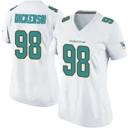 Women's Matt Dickerson Miami Dolphins No.98 Game Jersey - White