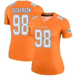 Women's Matt Dickerson Miami Dolphins No.98 Legend Color Rush Jersey - Orange