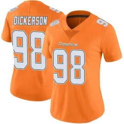 Women's Matt Dickerson Miami Dolphins No.98 Limited Color Rush Jersey - Orange