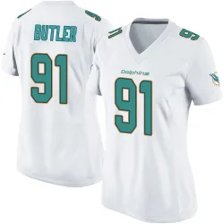 Women's Matthew Butler Miami Dolphins No.91 Game Jersey - White