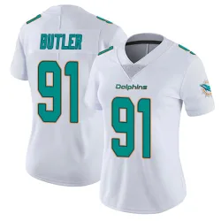 Women's Matthew Butler Miami Dolphins No.91 limited Vapor Untouchable Jersey - White