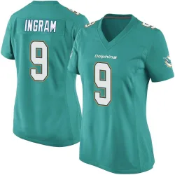 Women's Melvin Ingram Miami Dolphins No.9 Game Team Color Jersey - Aqua