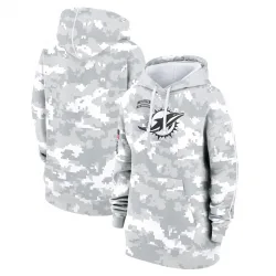 Women's Miami Dolphins No. 2024 Salute To Service Club Fleece Pullover Hoodie - Arctic Camo
