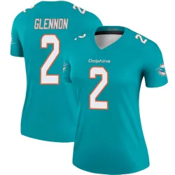 Women's Mike Glennon Miami Dolphins No.2 Legend Jersey - Aqua
