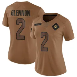 Women's Mike Glennon Miami Dolphins No.2 Limited 2023 Salute To Service Jersey - Brown