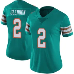 Women's Mike Glennon Miami Dolphins No.2 Limited Alternate Vapor Untouchable Jersey - Aqua