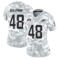 Women's Monaray Baldwin Miami Dolphins No.48 Limited 2024 Salute to Service Jersey - Arctic Camo