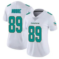 Women's Nat Moore Miami Dolphins No.89 limited Vapor Untouchable Jersey - White