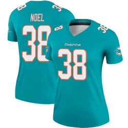 Women's Nate Noel Miami Dolphins No.38 Legend Jersey - Aqua
