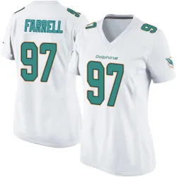 Women's Neil Farrell Miami Dolphins No.97 Game Jersey - White