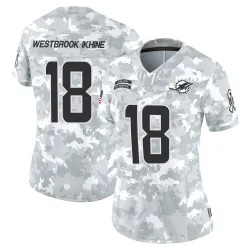 Women's Nick Westbrook-Ikhine Miami Dolphins No.18 Limited 2024 Salute to Service Jersey - Arctic Camo