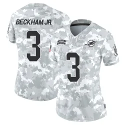 Women's Odell Beckham Jr. Miami Dolphins No.3 Limited 2024 Salute to Service Jersey - Arctic Camo