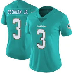 Women's Odell Beckham Jr. Miami Dolphins No.3 Limited Team Color Vapor Untouchable Jersey - Aqua
