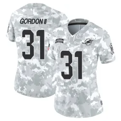 Women's Ollie Gordon II Miami Dolphins No.31 Limited 2024 Salute to Service Jersey - Arctic Camo