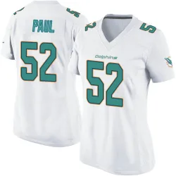 Women's Patrick Paul Miami Dolphins No.52 Game Jersey - White
