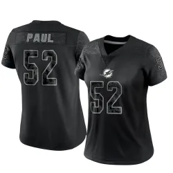 Women's Patrick Paul Miami Dolphins No.52 Limited Reflective Jersey - Black
