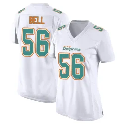 Women's Quinton Bell Miami Dolphins No.56 Game Fashion Jersey - White