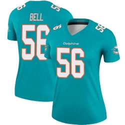Women's Quinton Bell Miami Dolphins No.56 Legend Jersey - Aqua