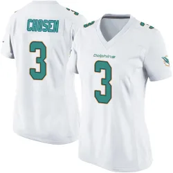 Women's Robbie Chosen Miami Dolphins No.3 Game Jersey - White