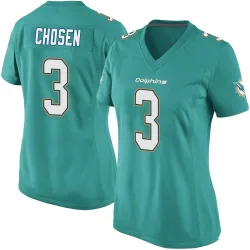 Women's Robbie Chosen Miami Dolphins No.3 Game Team Color Jersey - Aqua