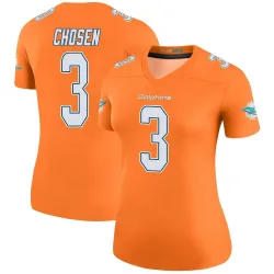 Women's Robbie Chosen Miami Dolphins No.3 Legend Color Rush Jersey - Orange