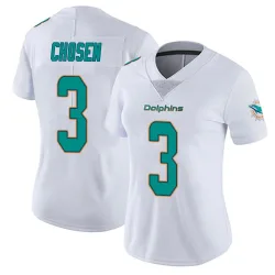 Women's Robbie Chosen Miami Dolphins No.3 limited Vapor Untouchable Jersey - White