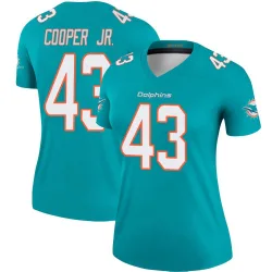 Women's Ryan Cooper Jr. Miami Dolphins No.43 Legend Jersey - Aqua