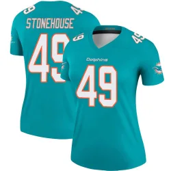 Women's Ryan Stonehouse Miami Dolphins No.49 Legend Jersey - Aqua