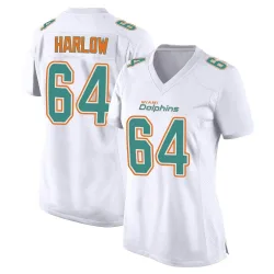 Women's Sean Harlow Miami Dolphins No.64 Game Fashion Jersey - White
