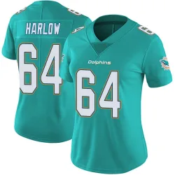 Women's Sean Harlow Miami Dolphins No.64 Limited Team Color Vapor Untouchable Jersey - Aqua
