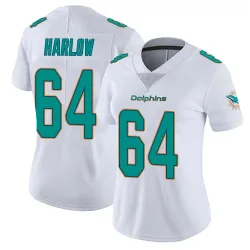 Women's Sean Harlow Miami Dolphins No.64 limited Vapor Untouchable Jersey - White