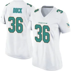 Women's Storm Duck Miami Dolphins No.36 Game Jersey - White